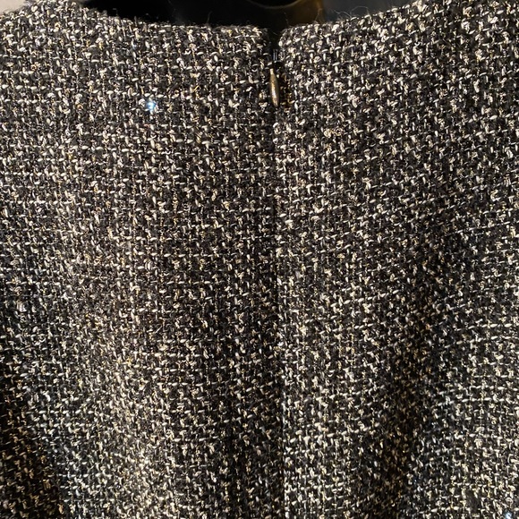 J Crew Sparkle Tweed sheath dress velvet frayed - Picture 7 of 16
